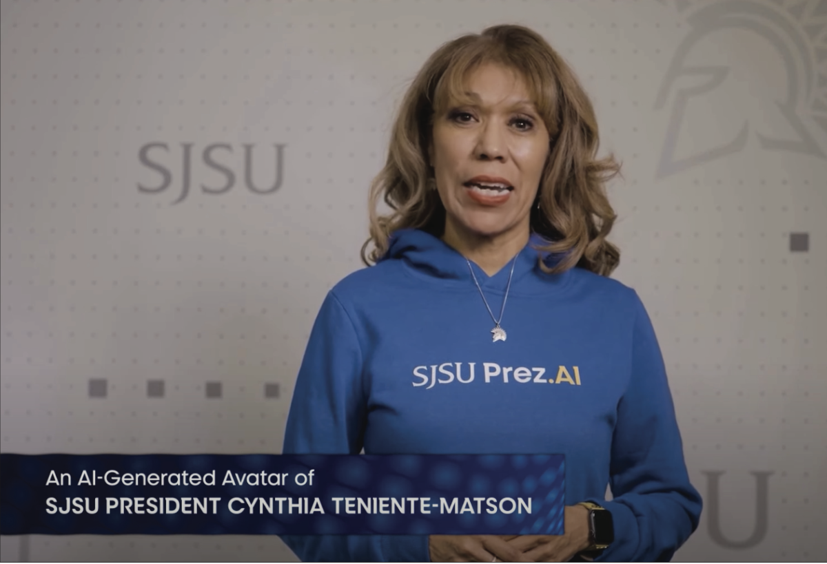 On Friday, a campus-wide email was sent revealing the new artificial intelligence (AI) avatar of SJSU&#8217;s president, Cynthia Teniente-Matson and a message with her avatar.